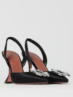 Slingback Begum Amina Muaddi in raso con fibbia gioiello