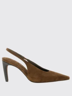 Slingback Brunello Cucinelli in camoscio