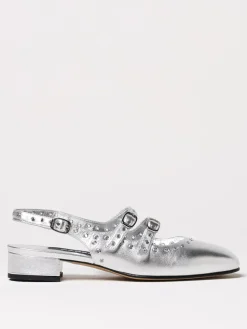 Slingback Carel Paris in pelle laminata con occhielli