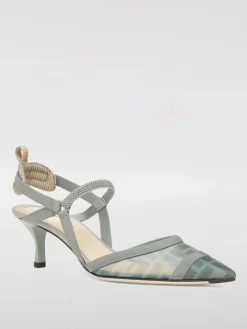 Slingback Colibri Fendi in nylon e pelle