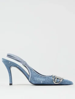 Slingback D-Venus SB Diesel in denim di cotone candeggiato