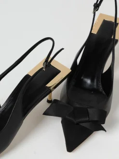 Slingback Elisabetta Franchi in nappa con fiocco in raso