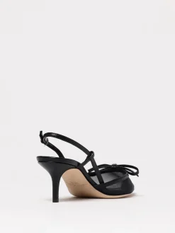 Slingback Elisabetta Franchi in nylon a rete e nappa con fiocco