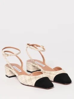 Slingback French Flirt Aquazzura in tweed di cotone