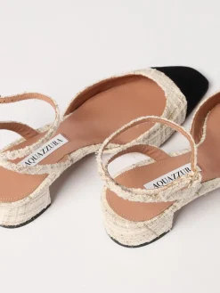 Slingback French Flirt Aquazzura in tweed di cotone