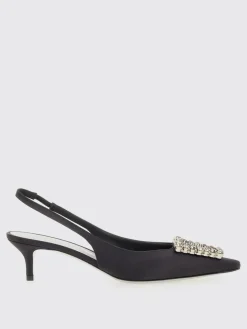 Slingback Futura Roberto Festa in raso con fibbia gioiello