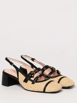 Slingback Maia Crochet Coccinelle in rafia e pelle