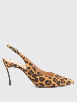 Slingback Malesia Casadei in camoscio stampa animalier
