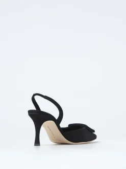 Slingback Maysli Manolo Blahnik in camoscio con fibbia decorativa