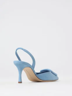 Slingback Mayslibi Manolo Blahnik in camoscio con fibbia decorativa