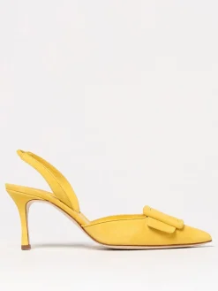 Slingback Mayslibi Manolo Blahnik in camoscio con fibbia decorativa