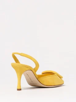 Slingback Mayslibi Manolo Blahnik in camoscio con fibbia decorativa