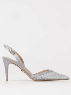 Slingback Rabat Twenty Fourhaitch in raso e nylon a rete con strass