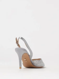 Slingback Rabat Twenty Fourhaitch in raso e nylon a rete con strass
