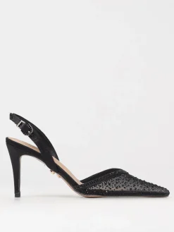 Slingback Rabat Twenty Fourhaitch in raso e nylon a rete con strass