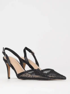 Slingback Rabat Twenty Fourhaitch in raso e nylon a rete con strass