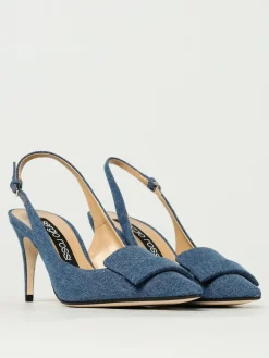 Slingback Sergio Rossi in denim di cotone
