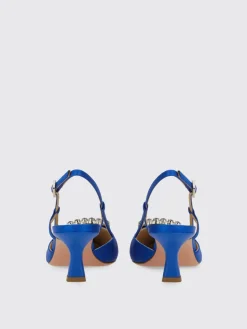 Slingback Stefi Roberto Festa in raso e pelle con fibbia gioiello