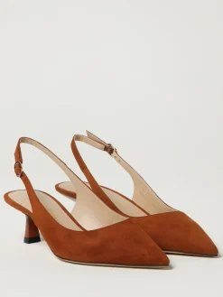 Slingback Stuart Weitzman in camoscio