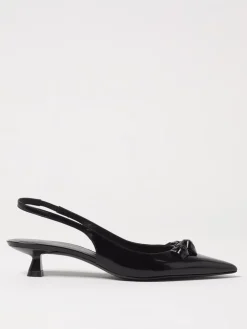 Slingback Stuart Weitzman in pelle spazzolata con applicazioni