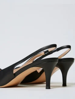 Slingback Twinset in pelle laminata