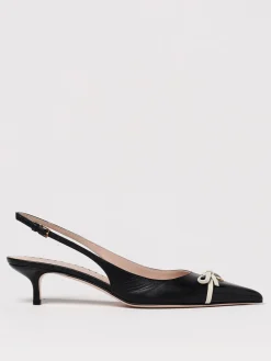 Slingback VLogo Signature Valentino Garavani in nappa e vernice con fiocco
