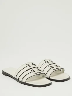 Slippers Ines Tory Burch in pelle a grana