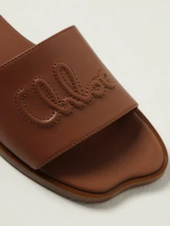 Slippers Soleil Chloé in pelle