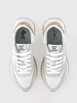 Sneakers Ally Gold SUN68 in camoscio e mesh