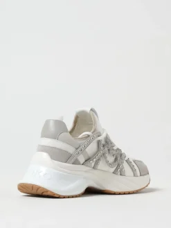 Sneakers Ariel Pinko in pelle e mesh con strass