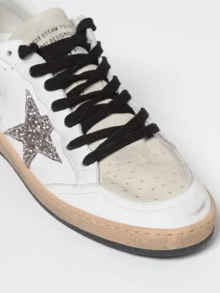 Sneakers Ball Star Golden Goose in pelle e glitter used