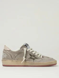 Sneakers Ballstar Golden Goose in camoscio used con perline applicate