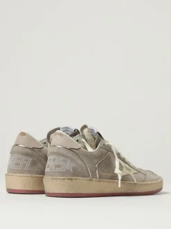 Sneakers Ballstar Golden Goose in camoscio used con perline applicate