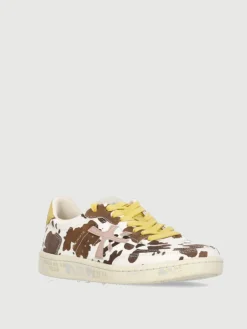 Sneakers Basket Clad Premiata in pelle stampa muccata