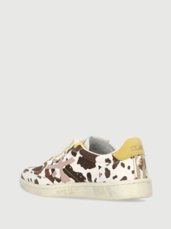 Sneakers Basket Clad Premiata in pelle stampa muccata