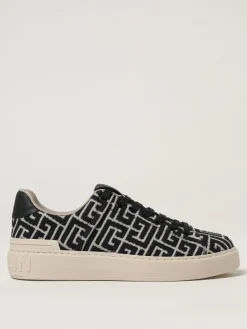 Sneakers B-Court Balmain in canvas jacquard