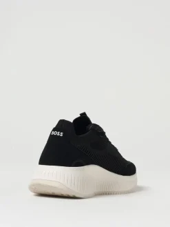 Sneakers Boss in maglia e camoscio