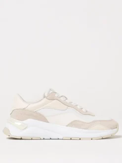 Sneakers Boss in pelle e mesh