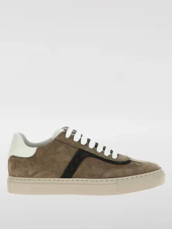 Sneakers Brunello Cucinelli in camoscio con monile