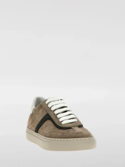 Sneakers Brunello Cucinelli in camoscio con monile