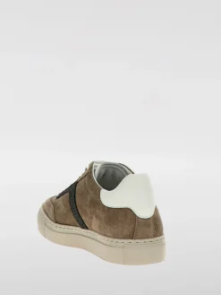 Sneakers Brunello Cucinelli in camoscio con monile