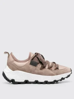 Sneakers Brunello Cucinelli in camoscio e raso