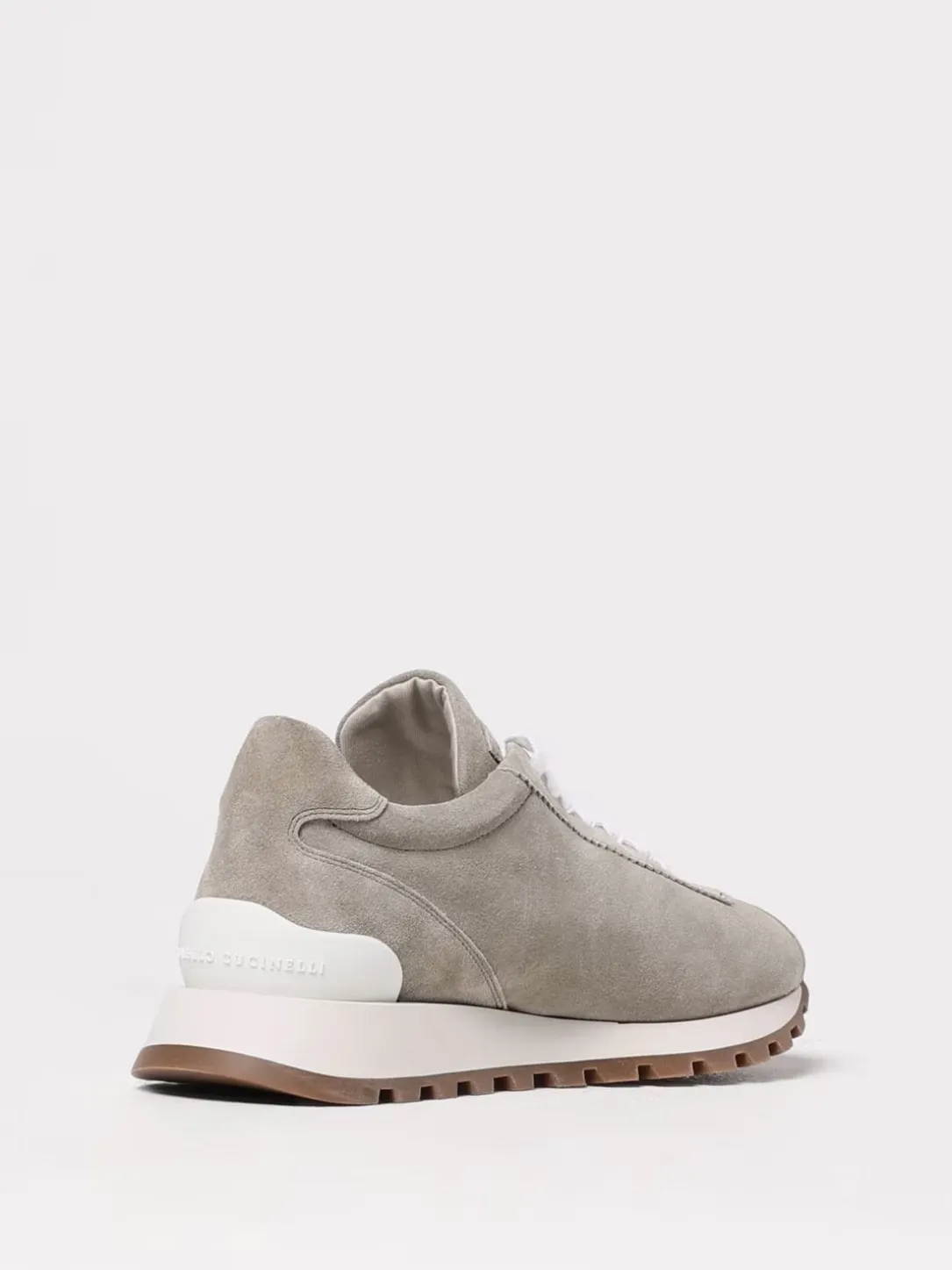Sneakers Brunello Cucinelli in camoscio con monile