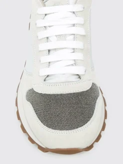 Sneakers Brunello Cucinelli in camoscio e nylon con monile