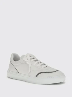 Sneakers Brunello Cucinelli in pelle con monile