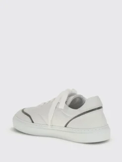 Sneakers Brunello Cucinelli in pelle con monile