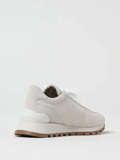 Sneakers Brunello Cucinelli in camoscio con monile