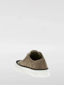 Sneakers Brunello Cucinelli in camoscio con monile