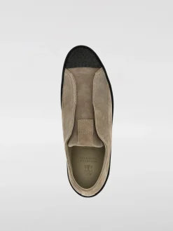 Sneakers Brunello Cucinelli in camoscio con monile