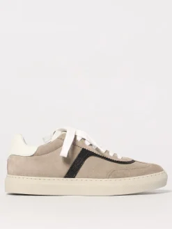 Sneakers Brunello Cucinelli in camoscio con monile